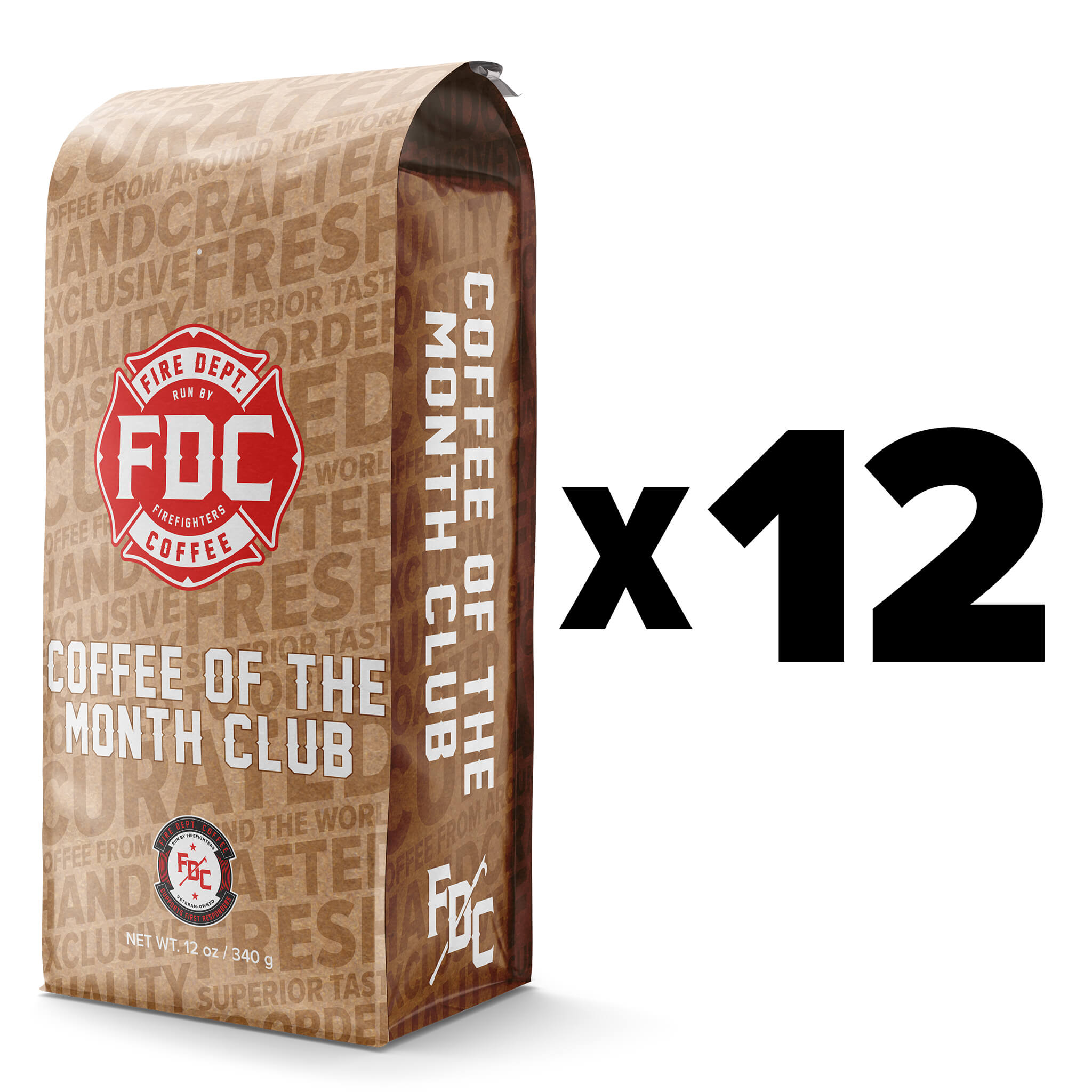 Bag with label saying subscription is for 12 months