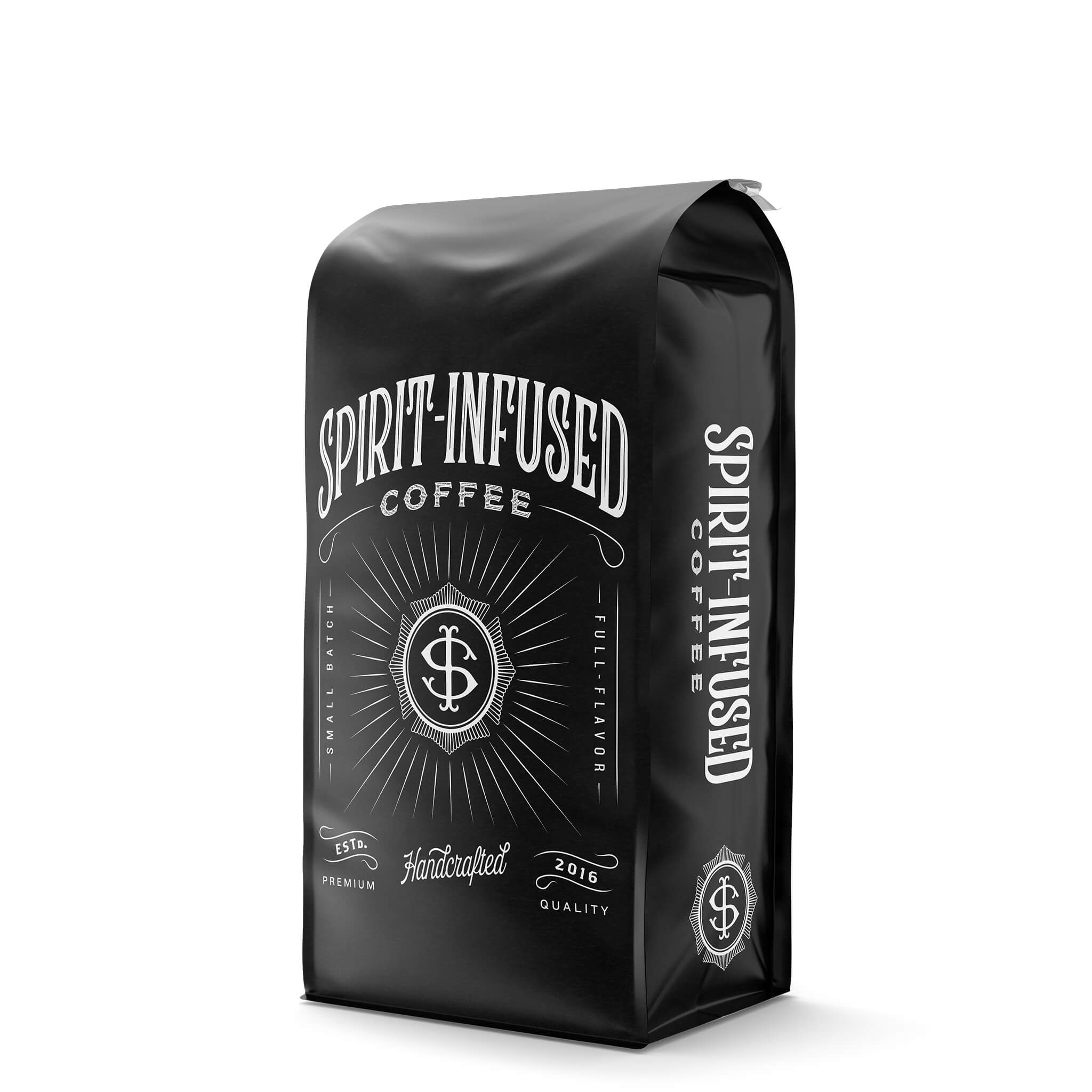 Bag of ground coffee